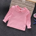 thumbnail image 4 of RFQWOVSR Girls' Long Sleeve Top Solid Color Soft Fabric Crew Neck, 4 of 5