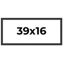 39x16 Frame Black Real Wood Picture Frame Width 1.25 Inches | Interior Frame Depth 0.5 Inches |