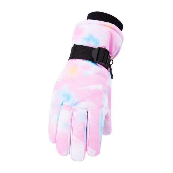 IMENGL Gloves for Women Soft Men's and Winter Ski Warm Plush Warm Ski Riding Comfy Women's Work Gloves,Multicolor