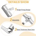 thumbnail image 3 of Uxcell Single Prong Belt Buckle Metal Center Bar Square Replacement Buckle Fit for Belt Purse Making Leather Hardware Black/Silver 3/4 Inch, 3 of 6