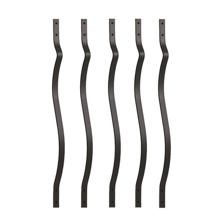 Deckorators Baroque Aluminum Balusters 5-pack, 32.25 in. Black