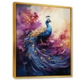 thumbnail image 2 of Designart "Majestic Fuchsia Peacock Feathers" Abstract Spirals Floater Framed Wall Decor, 2 of 5