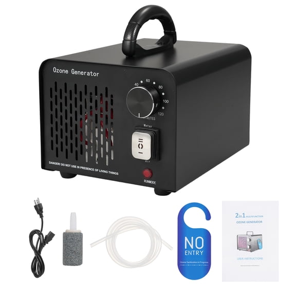 Mistaha 40,000mg/h O₃ Ozone Generator - Air & Water Disinfection, Ionizer for Odor Elimination - Commercial & Industrial Deodorizer - Black US Standard - HS-Y02 - Ideal for Home/Car/Office/Pet/Smoke