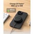 thumbnail image 4 of Belkin Magnetic Wireless Charging Pad 15W w/Pop-Up Stand - MagSafe-Compatible Qi2-Wireless Charger, Power Supply Not Included - Black, 4 of 8