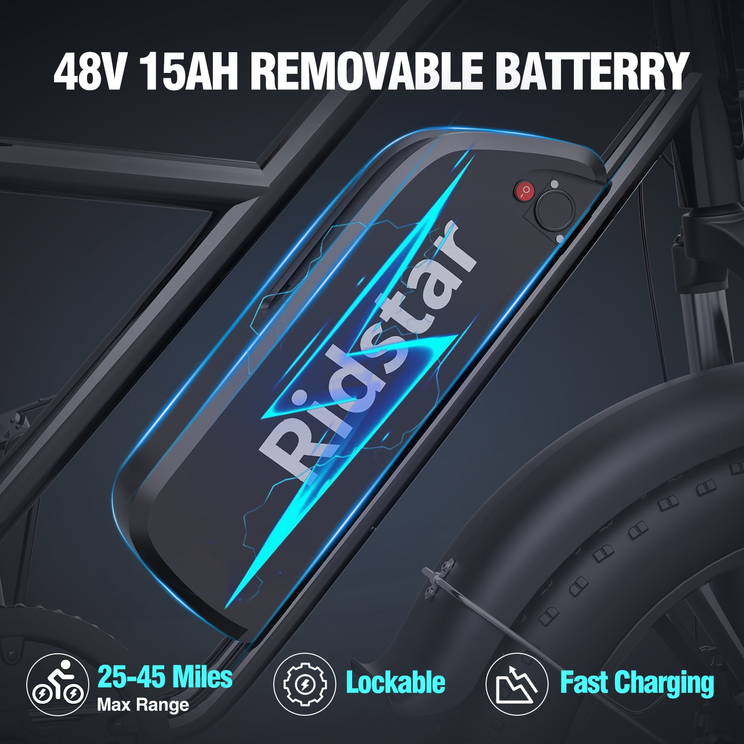 Electric Bike for Adults,750W 30-70Miles 48V 15AH Removable Battery Ebike 20" x 4.0 Fat Tire Beach Commuting E-Bike 2 Seater W/Fork Suspension UL2849