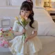 thumbnail image 2 of Traje de verano de estilo coreano para niñas, vestido de princesa, conjunto de 2 piezas con camiseta y falda, ropa para niños 2024, 2 of 5