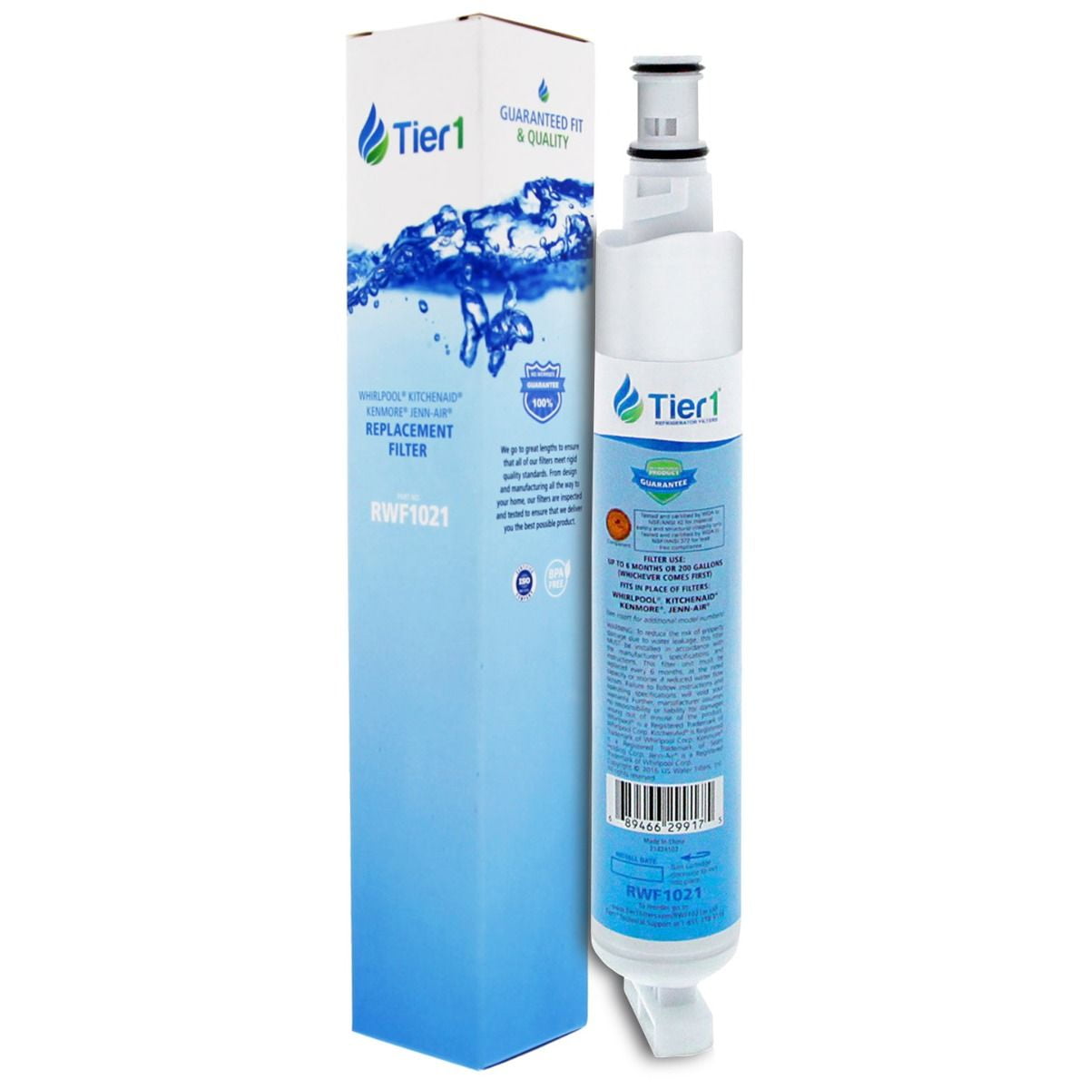 Tier1 4396701 Refrigerator Water Filter | Replacement for Whirlpool EDR6D1, Kenmore 9915, 46-9915, NL120V, L200V, 4396701, 4396702, WF293, EFF-6001A, Fridge Filter