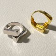 thumbnail image 5 of Geometric Adjustable Silver Plated Ring Unisex Fashion Accessory Statement Index Finger Ring Cool Design Everyday Wear, 5 of 7