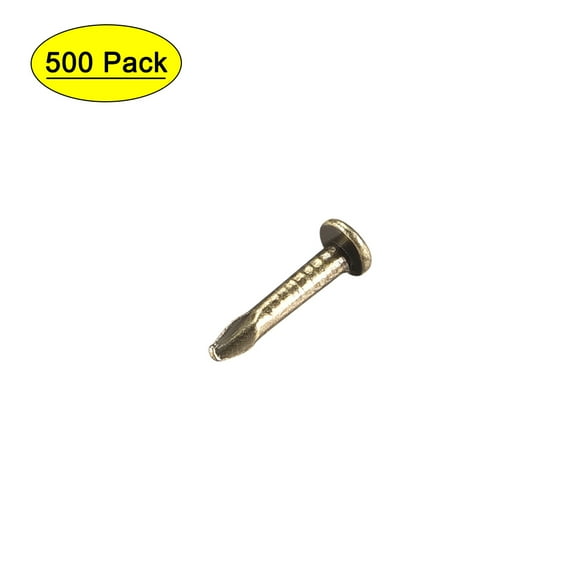 Unique Bargains Small Tiny Nails 1X8mm for DIY Decorative Pictures Wooden Boxes Household Accessories Bronze Tone 500 pcs