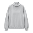 thumbnail image 6 of GZWYHT Mockneck Sweatshirt Fall Sweatshirts for Women Nurse Mockneck Sweatshirt Long Sleeve Sweatshirt Plain Mock Neck Sweatshirt High Neck Sweatshirt Blank Mock Neck Sweatshirt Gray XL, 6 of 6