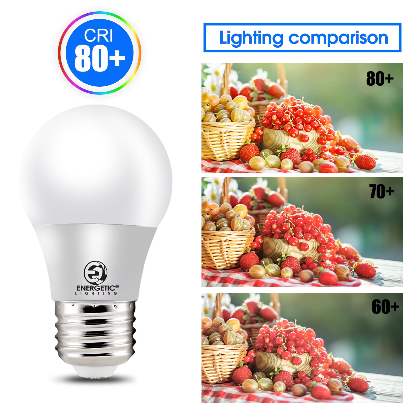 Lepro LED Refrigerator Light Bulb, 40W Equivalent, A15 E26 Medium Base,  Non-dimmable 5W 450 Lumens Daylight White 5000K, Waterproof Bulbs for  Fridge Freezer Ceiling Fan (2 Pack)