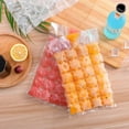 thumbnail image 3 of Disposable Ice Cube Bag 100 Pack 2400 Ice Cubes, 100 Bags, Ice Cube Trays for Freezer Stackable Easy Release, Self Sealing Ice Bags, Cold Ice Pack Cooler Bag for Cocktail Food Wine with Funnel, 3 of 10