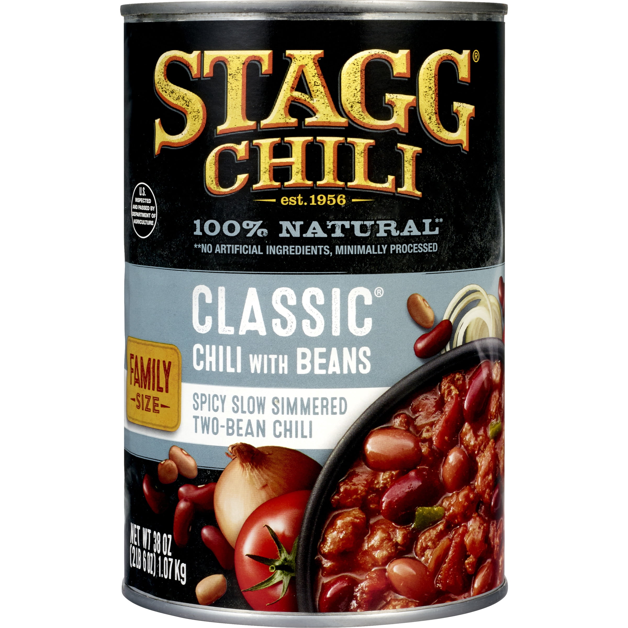 STAGG CLASSIC Chili with Beans, Shelf Stable, 38 oz Steel Can