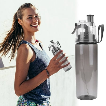 

Kitchen Glass Sports Spray Water Cup 600Ml Portable Plastic Cup Outdoor Water Bottle Suitable For Sports And Fitness Travel And Camping Hot Weather Black Kitchen Glass&Bottle