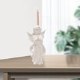 thumbnail image 3 of Candelabro Candelabro de resina en forma de ángel Candelabro Presente de Oración blanca, 3 of 9