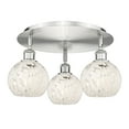 thumbnail image 2 of Innovations Lighting - White Mouchette - 3 Light Flush Mount In Modern Style-9, 2 of 7