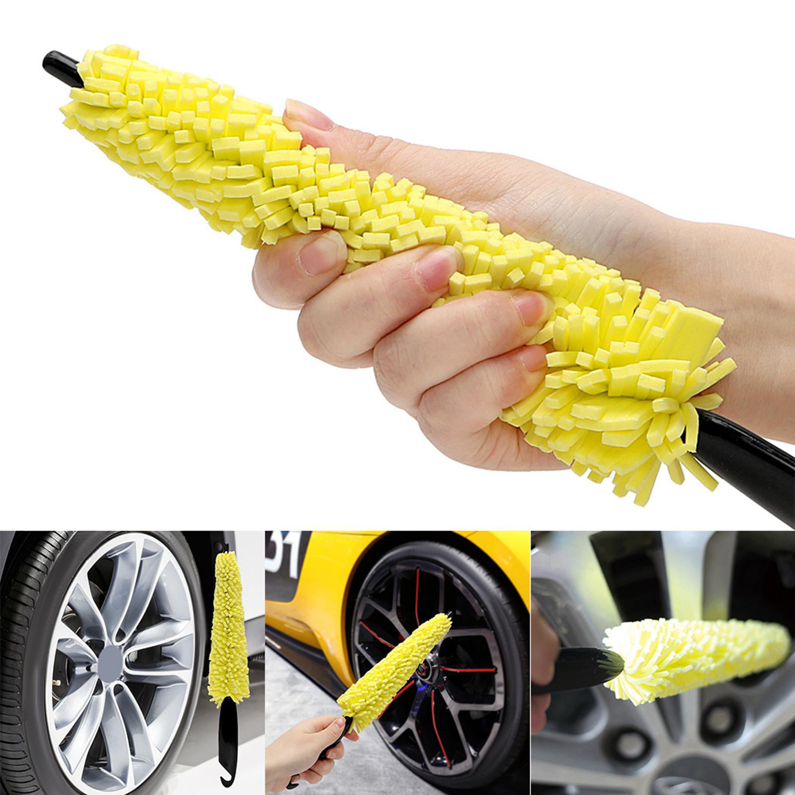 1x 18 Motorcycle Wheel Cleaning Brush Car Tire Spoke Chain Wash Tool  Universal