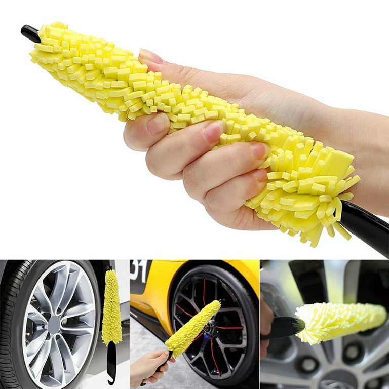 Wheel Cleaning Brushes For Rims Long Handled Soft Brush For Car Washing Car  Cleaning Tool For Trucks Trailers RV Lift Truck - AliExpress