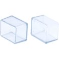thumbnail image 1 of SHAR 12 Pack Rectangular PVC Chair Leg Caps Scratch Proof Furniture Legs - 30 x 40mm (3.0 x 4.0cm) - Clear, 1 of 5