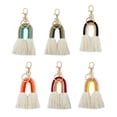 thumbnail image 4 of Llavero de Arcoíris Tejido Qarigey Accesorio de Moda Colorido/Gris, 4 of 6