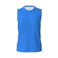 thumbnail image 6 of Lsque Dodgerblue Print Men's Cotton Blend Sleeveless Muscle Shirts (S-3XL)- Moisture Wicking, Odor Protection, UPF 30+,Medium, 6 of 8