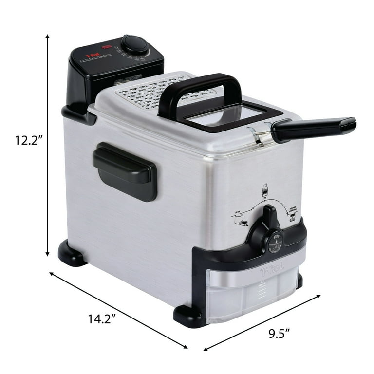 T-fal Ultimate EZ Clean Stainless Steel Deep Fryer with Basket, 1.8 L Oil, 1.7 Lbs Capacity, Silver T-fal Ultimate EZ Clean Stainless Steel Deep Fryer with Basket, 1.8 L Oil, 1.7 Lbs Capacity, Silver
