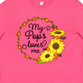 thumbnail image 4 of Inktastic My Pops Loves Me with Sunflower Wreath Youth T-Shirt, 4 of 5