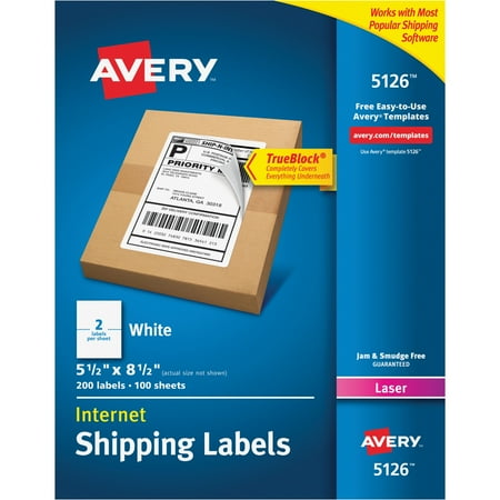avery shipping labels with trueblock technology laser 5 1 2 x 8 1