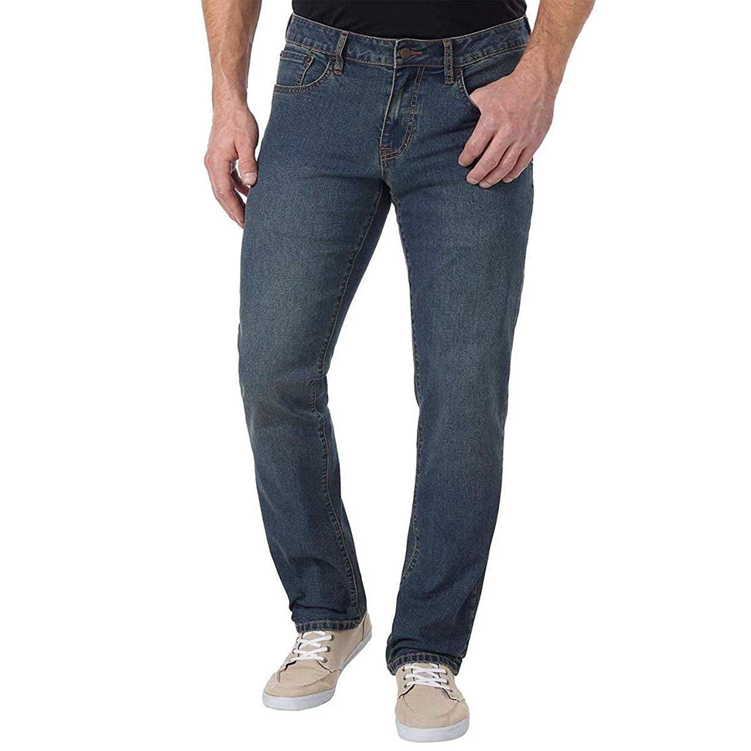 Izod Men's Comfort Stretch Straight Leg, Slim fit, Jeans. Size: 34x32 ...