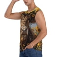 thumbnail image 3 of Fotbe Cute Cow Sunflower Crown A Men's Camiseta sin Mangas Estampada para Hombres, Playera Casual para Gimnasio, Entrenamiento, Playa-X-Large, 3 of 7