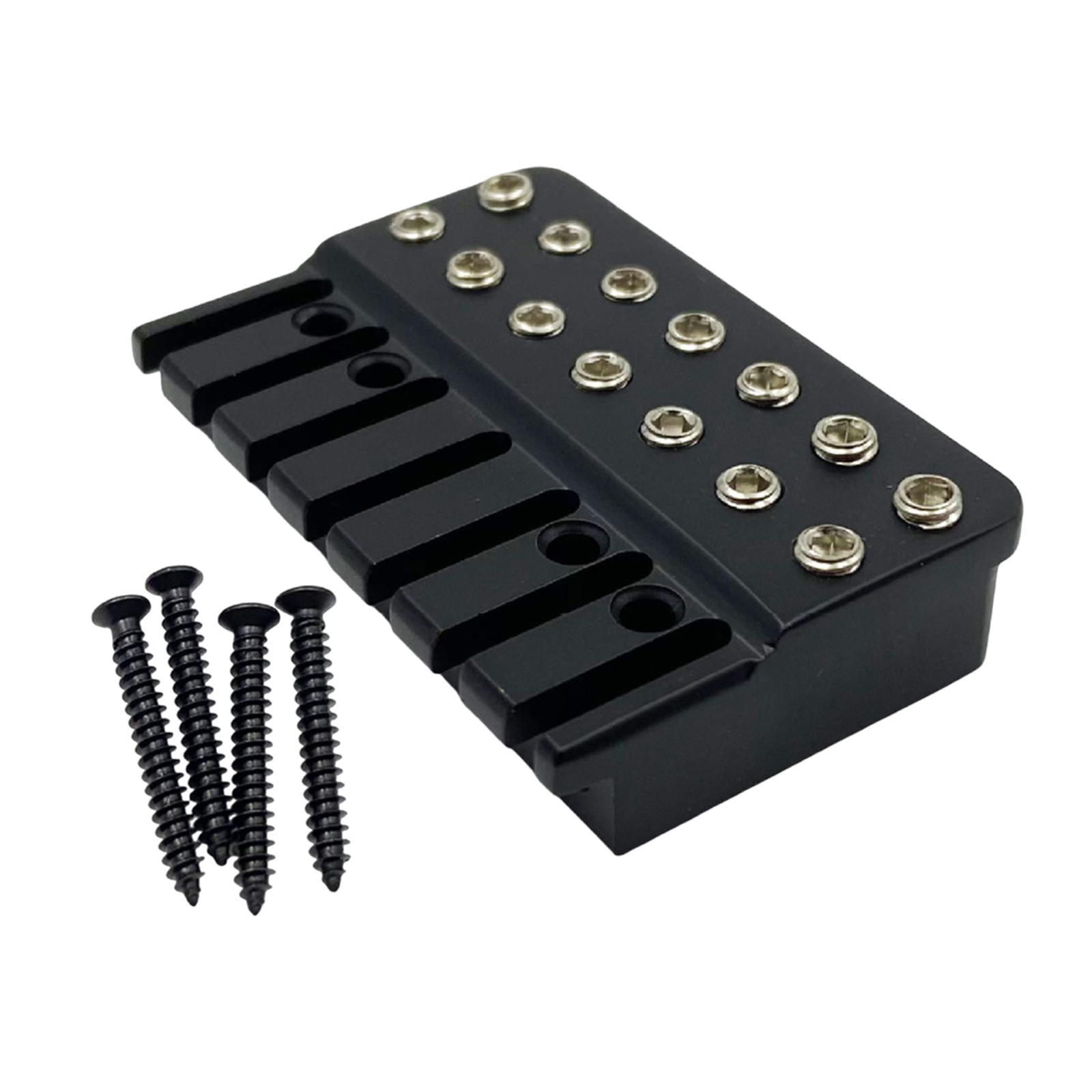 Guitar Bridge String Locking Nut Replacement Metal Durable Headless Electric Guitar Musicians Set