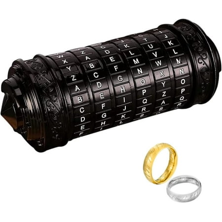 Da Vinci Code Mini Cryptex With Two Rings For Christmas Valentine s Day Interesting Games Birthday Cool Ideas Gifts for Men Girlfriend Brain Teaser Lock Puzzles Puzzle