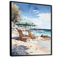 thumbnail image 2 of Designart "Scenic Beach Chairs I" Nautical & Beach Floater Framed Canvas Wall Art, 2 of 7