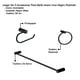 thumbnail image 3 of Juego De 3 Accesorios Para baño Rubinett Acero inóxidable 304 Negro Mate, 3 of 6