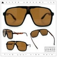 thumbnail image 2 of Mens Racer Mobster Fashion Oversize Sunglasses Black Tortoise - Brown, 2 of 8