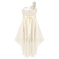 thumbnail image 6 of Eandarui Kids Girls Wedding Bridesmaid Sleeveless Flower Dress Asymmetrical Hem Chiffon Birthday Prom Champagne 14, 6 of 7