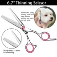 thumbnail image 4 of Juego de tijeras de aseo para perros Wikdey Pink con punta redonda de seguridad, 4 of 7