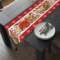 thumbnail image 3 of Michellecmm Christmas Table Runners Colorful Christmas Elements Tablecloths for Table Home Holiday Decorations, 3 of 6