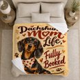 thumbnail image 5 of Dachshund person Life Autumn, Playful Pet Portrait Pattern, Warm Flannel Blanket for Living Room and Bedroom with Detailed Artwork, Dog Moms autumn celebration Gift, Pet Lover Home Decor, 5 of 9