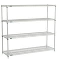 thumbnail image 2 of Nexelate Wire Shelving Starter Unit, Silver Epoxy, 60"W x 18"D x 54"H, 2 of 4