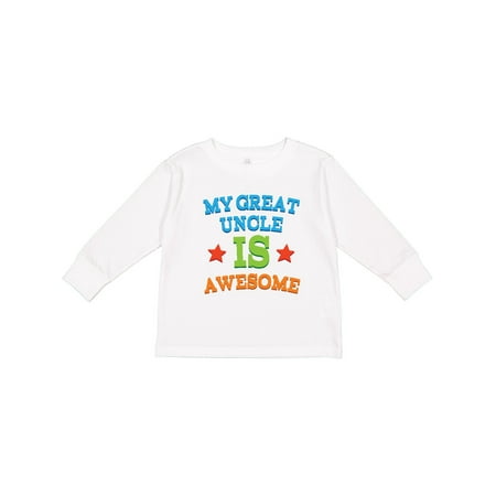 

Inktastic My Great Uncle is Awesome Gift Toddler Boy or Toddler Girl Long Sleeve T-Shirt
