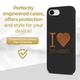 thumbnail image 2 of Case Yard Wooden Case for iPhone-SE Soft TPU Silicone cover Slim Fit Shockproof Wood Protective Phone Cover for Girls Boys Men and Women Supports Wireless Charging I Love Istanbul Design, 2 of 7