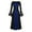 Blue, variant on Herrnalise Women's Gothic Vintage Maxi Dress Halloween Cosplay Court Banquet Dress Mesh Bell Sleeve Dress Plus Size Dark Gothic Retro Flared Sleeve Long Dress for Women's