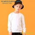 thumbnail image 2 of ALALIMINI Sweatshirts à Col Rond Garçons Filles Enfants en Bas Ge Coton Manches Longues Pull T-Shirts Blanc, 3T, 2 of 2