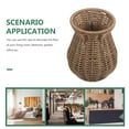 thumbnail image 3 of Wicker Vase Woven Vase Decorative Vase Vases Decorate Plastic Iron Office Dark Brown 14.50X12.00X12.00CM, 3 of 6