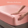 thumbnail image 4 of REGALWOVEN Fitted Sheet, Microfiber Bed Sheets, Soft and Comfortable for All Seasons Pink 1 PC 39.0x74.8 inch, 4 of 5