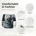 thumbnail image 4 of Balery Cloud White Dragon Pattern Women's Running Shorts with Liner 2 Pockets Elastic Workout Athletic Gym Yoga Shorts-Medium, 4 of 7