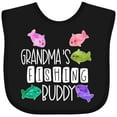 thumbnail image 3 of Inktastic Grandma's Fishing Buddy with Colorful Fish Boys or Girls Baby Bib, 3 of 4