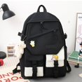 thumbnail image 2 of 5 pcs Campus Bag with Pencil Case Anti Scratch for Traveling Work (Black), 2 of 10