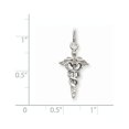 thumbnail image 3 of 14k White Gold 3-D Caduceus Charm, 3 of 4